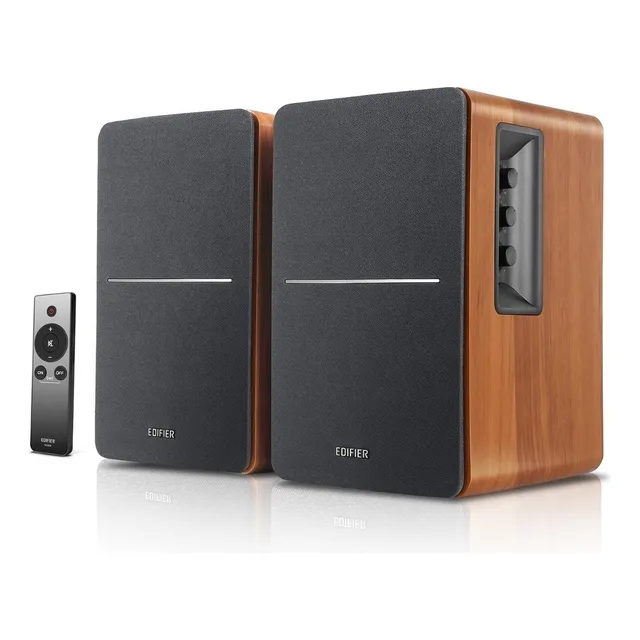 Bocina Edifier R1280ts Color Café Con Salida Subwoofer Color Negro/Marrón