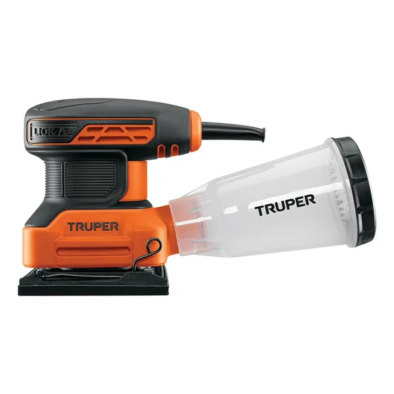 Lijadora orbital 1/4 Hoja 240 W profesional Truper LIOR-1/4A3 color Naranja frecuencia 60 Hz