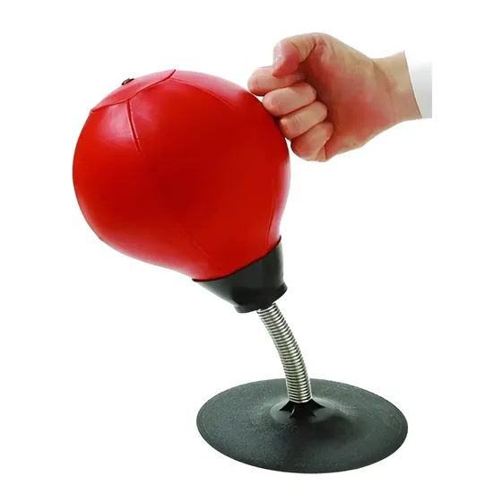 Bolsa de escritorio antiestrés con ventosa y bomba de color rojo | Cuotas sin interés