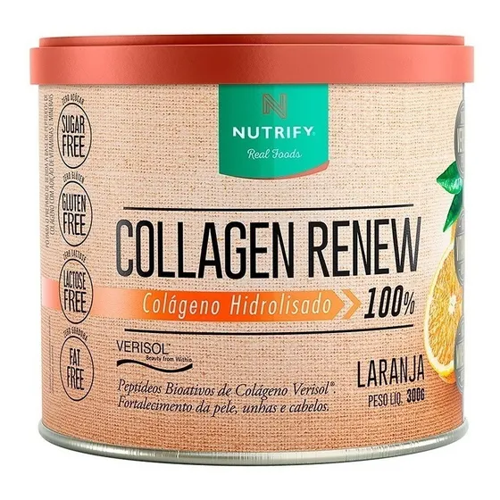 Colágeno Hidrolisado Collagen Renew Laranja 300g Nutrify