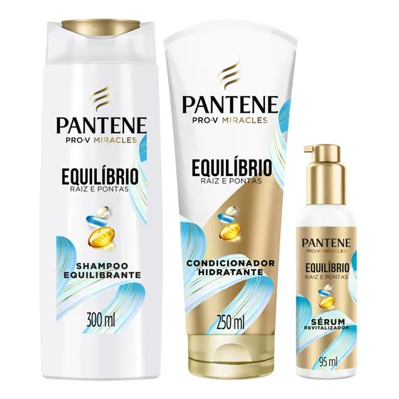 Shampoo Pantene Eq 300ml + Condicionador 250ml + Serum