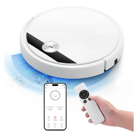 Robôs Aspiradores Aspirador Robô Rob R-55 Varre Branco 127/220v