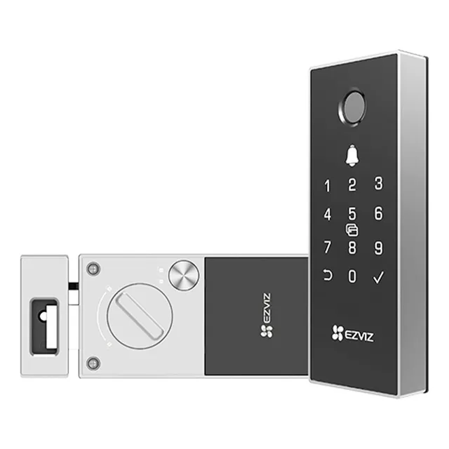 Cerrojo Inteligente Ezviz Dl03-pro Teclado Huella Tarjeta Negro/plateado