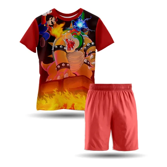 Conjunto Mario Bross Algodon Franela Y Short