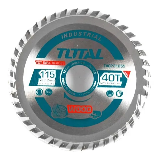Disco Sierra 115mm 4½» 40t Para Madera Total Tac231255