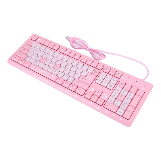 N Teclado Usb De Desenho Animado Com Cabo Ultrafino Para