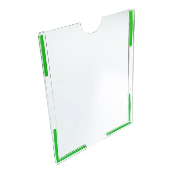 Display Parede Quadro Avisos Porta Folhas A3 Acrílico Vert
