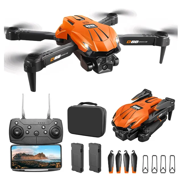 Dron Mini Ourlife D88 Orange Hover Automatic, 2 Batteries