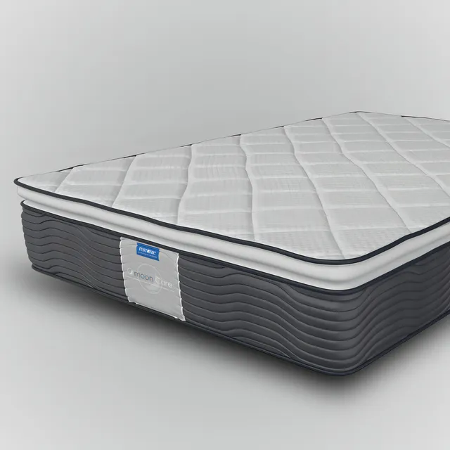 Colchón Matrimonial Restonic Moon Care Mart Dream Ortopédico hipoalergénico anti Ácaros Gris y blanco