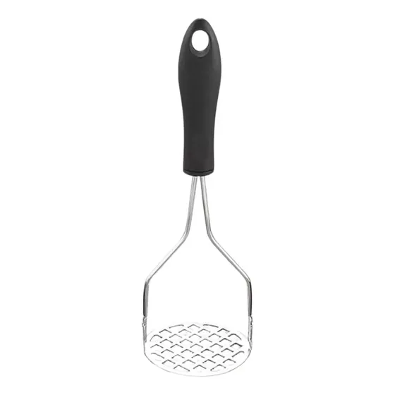 Pisa Papas Puretero Acero Inoxidable Pisador Alimentos Mango Negro