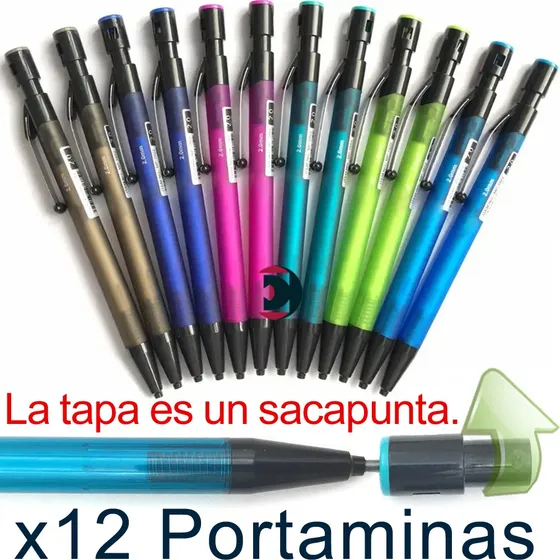 Portaminas Mecánico Tipo Lápiz De Grafito 2mm. Mayor Y Detal