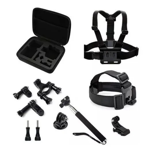Maletín Kit Accesorios Compatible Gopro Mediano Bici Arnés