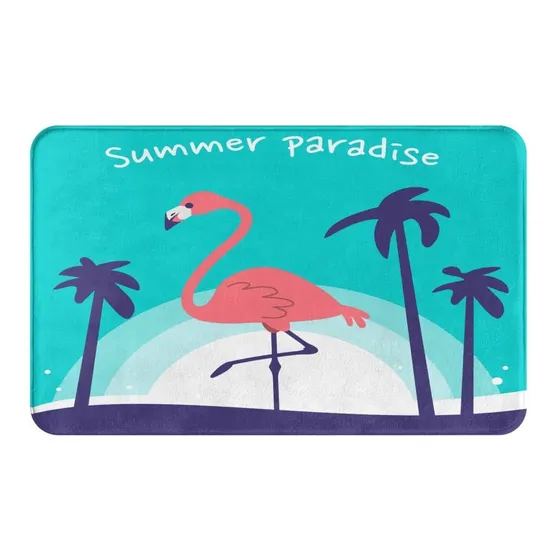 Alfombra Baño Tropical Suave Antideslizante Absorbente Para