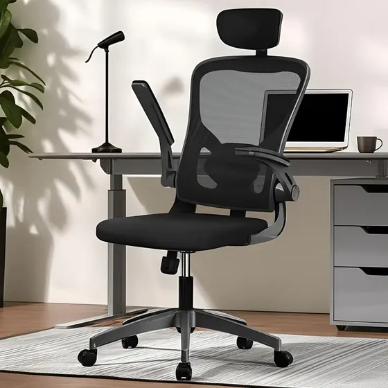 Cadeira de Escritório Ergonômica Python Fly com Cabide, Apoio de Cabeça e Suporte Lombar
