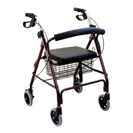 Andador First Care 4 Ruedas Con Canasto Y Asiento