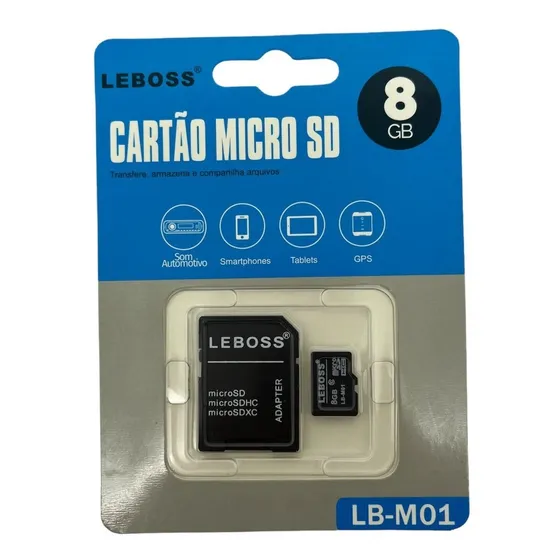 5 Cartão De Memoria Micro Sd 8gb + Adaptador Atacado