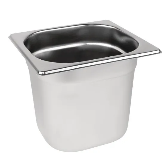 Bandeja Gastronorm Acero 1/6 10 Cm Gn Normalizada Cocina