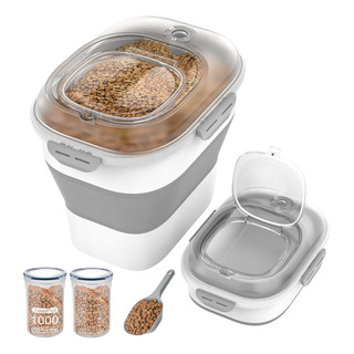 Bote Para Comida De Perros Plegable Con Tapa Hermetica Bote Para Comida De Perros Plegable Con Tapa Hermetica