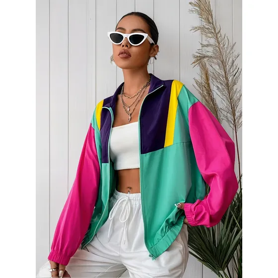 Campera Chaqueta Importada Shein Rompevientos Retro Vintage