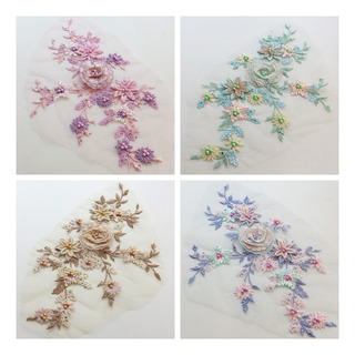 Xinnuo Motif Disfraz Flores Bordado 3d Lace Diy Trime*4 Xinnuo Motif Disfraz Flores Bordado 3d Lace Diy Trime*4