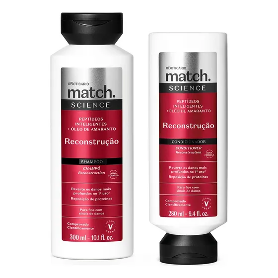 Combo Match Science Reconstrução: Shamp 250ml + Cond 250ml