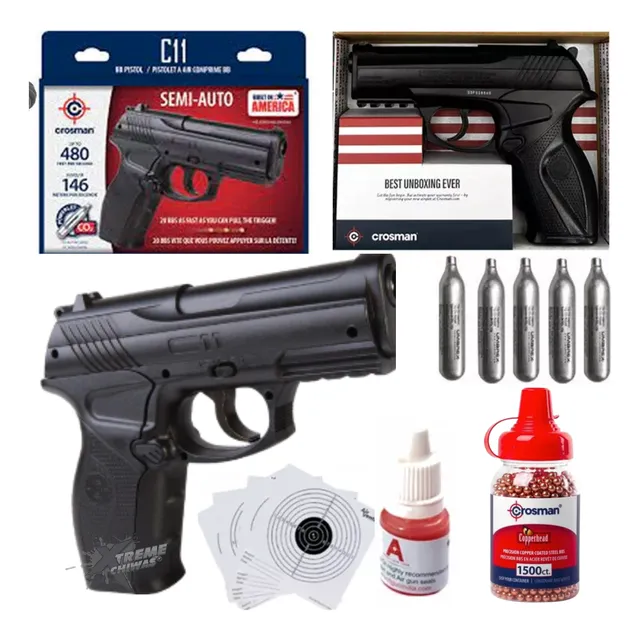 Pistola Crosman Co2 C11 Bbs Metal Original Airsoft .177 Xt C