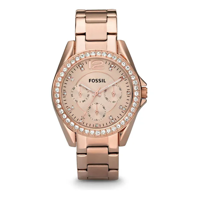New Reloj Fossil Riley Riley De Mujer En Oro Rosa Es2811