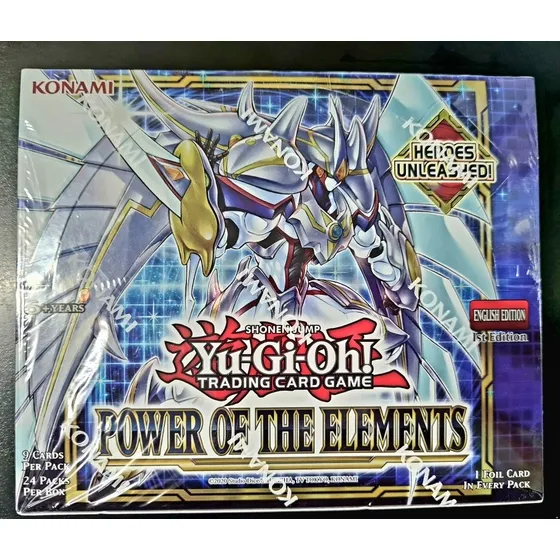Yugioh Power Of The Elements Booster Box Inglés Display