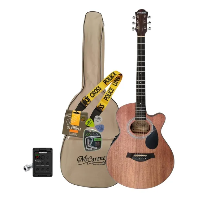Mccartney Qa-66 Guitarra Electroacústica Caoba Satinada