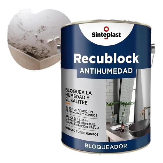Recublock Antihumedad Sinteplast Proteccion Blanco 4lts