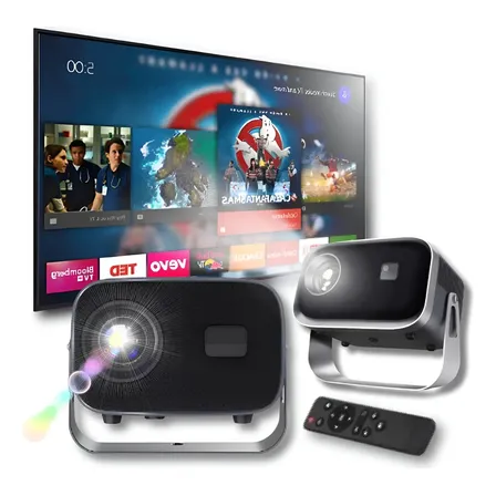 Projetor Portátil A10 Plus T15 Pro Hd 4k Bluetooth 10000lm Preto Bivolt