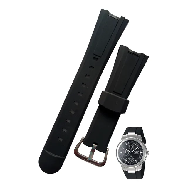 Correa/pulso Compatible Con Reloj Casio Edifice Ef-305 Goma