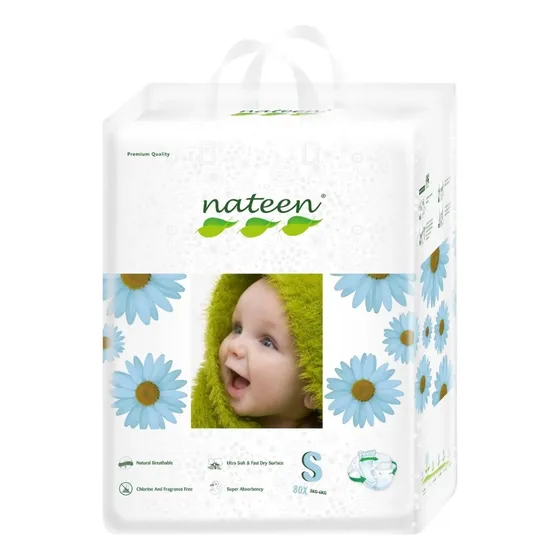 Pañal Ecológico Premium Flexible Nateen 80 Unidades Talla P Género Sin género Tamaño Pequeño (P)