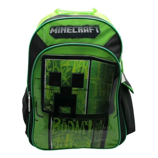 Mochila Escolar Cresko Minecraft Creeper Gamer 18