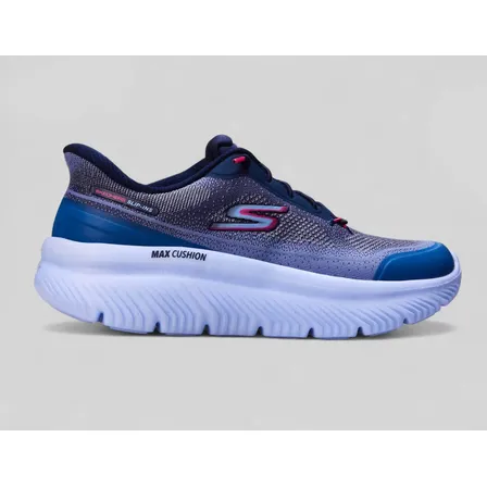 Tênis Feminino Go Walk Max Cushioning Hyper Skechers Azul-escuro Lisa 35 Br