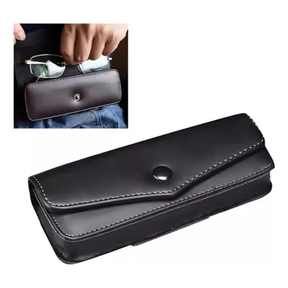 Funda De Piel Para Gafas Para Hombre, Cinturón De Piel Portá