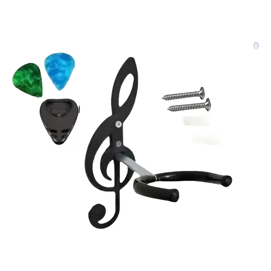 Suporte Parede Guitarra Violão + Porta Palheta + Palhetas !