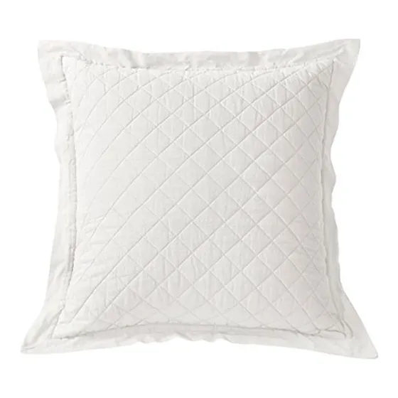 Funda De Almohada Acolchada Con Rombos De Lino Y Algodón Hie