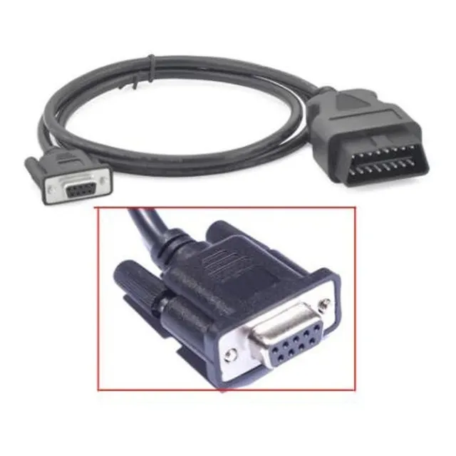 Cabo Obd2 16 Pinos Para Db09 Porta Serial Rs232 9 Pinos
