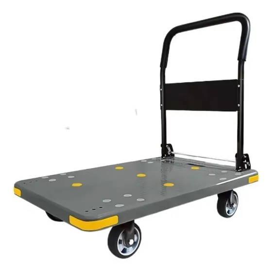 Carro De Carga Multiuso Resistente Plataforma 600kg 90x60cms Negro