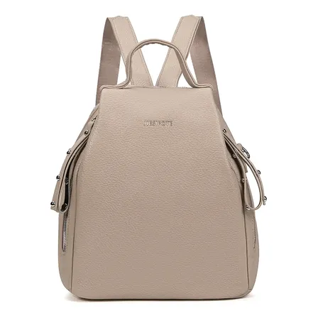Mochila Feminina Para Deslocamento, Viagem E Saída Durável Bege