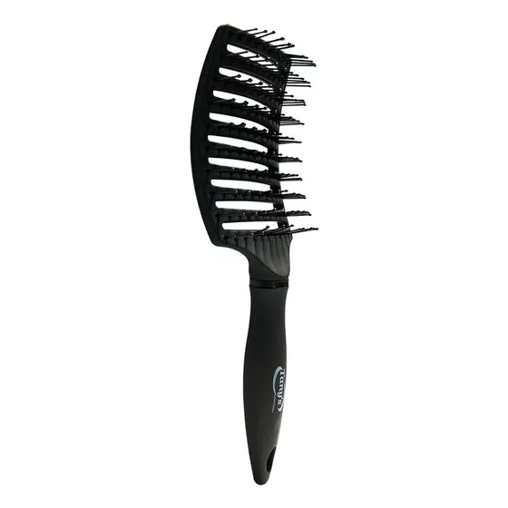 Tanys Cepillo Ventilado Curvo Para Secar El Cabello Negro