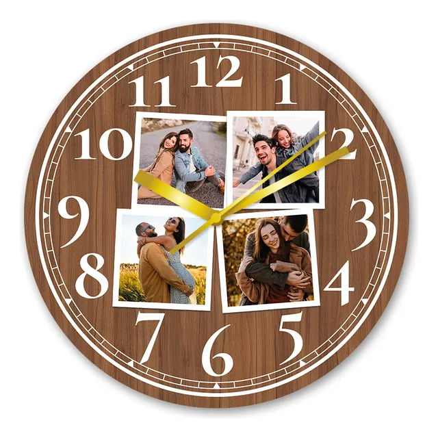Reloj De Pared Personalizado Con Tus Fotos Polaroid 25cm