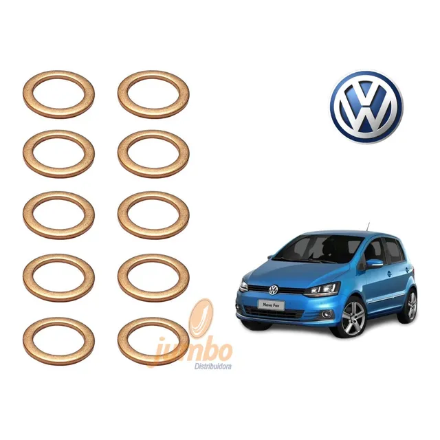 10 Un Anel Vedação Cobre Bujao Carter Fox Cross Fox Vw 