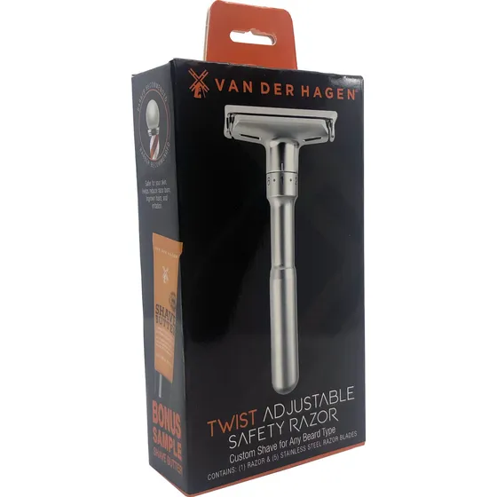 Van Der Hagen Maquinilla De Afeitar Ajustable Giratoria Plat