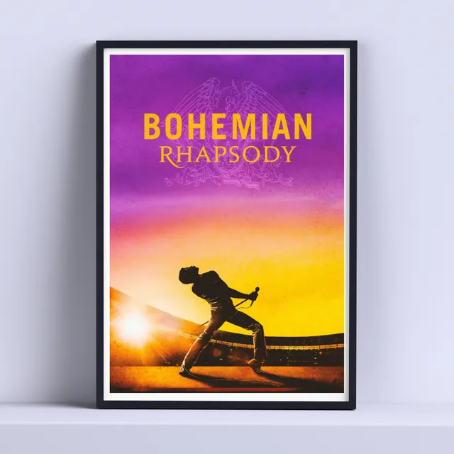 Cuadro Freddie Mercury Bohemian Rhapsody 30x40cm Con Vidrio