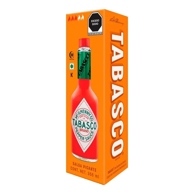 Salsa Tabasco Picante 355 Ml Botella Grande Original