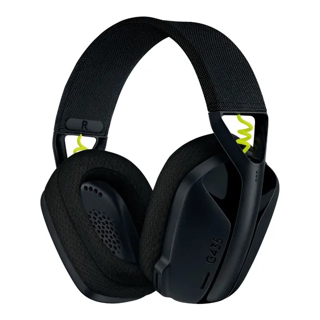 Auriculares Gamer G435 Logitech G Wireless Gaming Headset Color Negro/Amarillo fluorescente