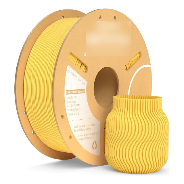 Impresora 3D Elegoo Pla de filamento mate mate de 1,75 mm, 1 kg, color amarillo sol
