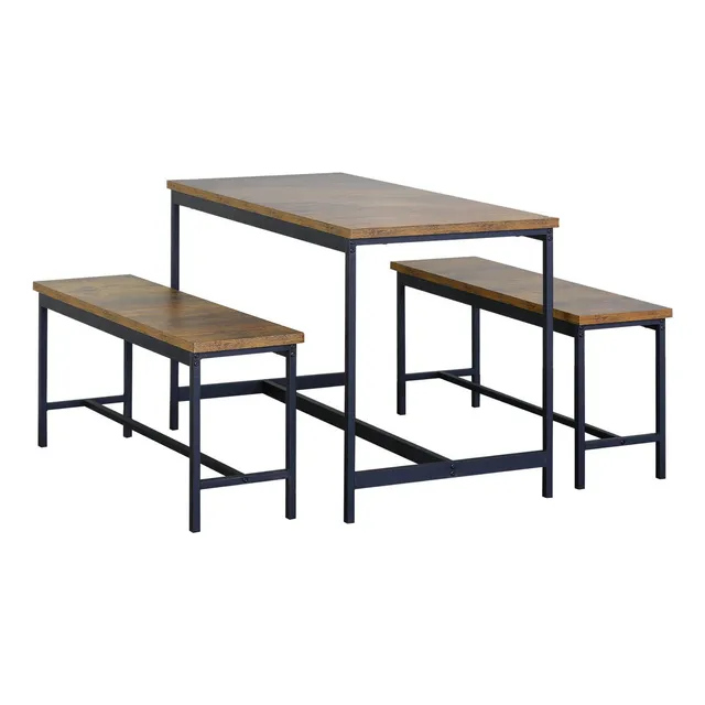 Juego Comedor Industrial Con Dos Bancas Cocina Refmelquiades